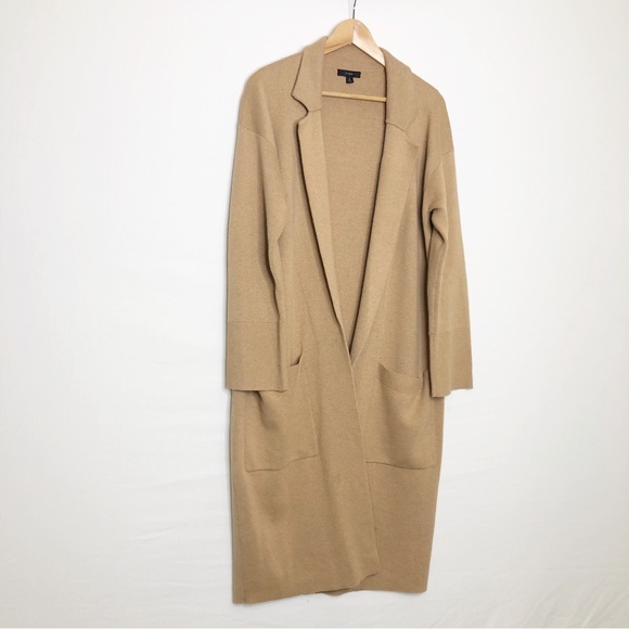 J Crew tan Longline Cardigan Coat - Picture 7 of 12